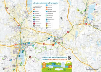 Tutustu Alavuden ulkoilureitti- ja liikuntapaikkakarttaan ja innostu eri aktiviteettimahdollisuuksista!