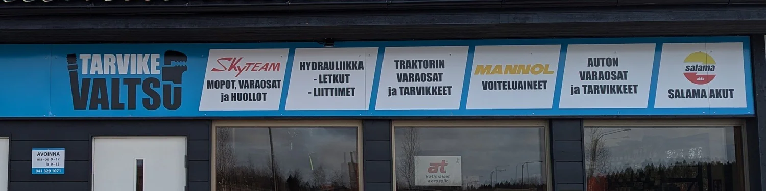 Lauantaina 19.9.2026 klo 10-15 Alavuden Töysässä Tarvike Valtsun myymälän synttärit.