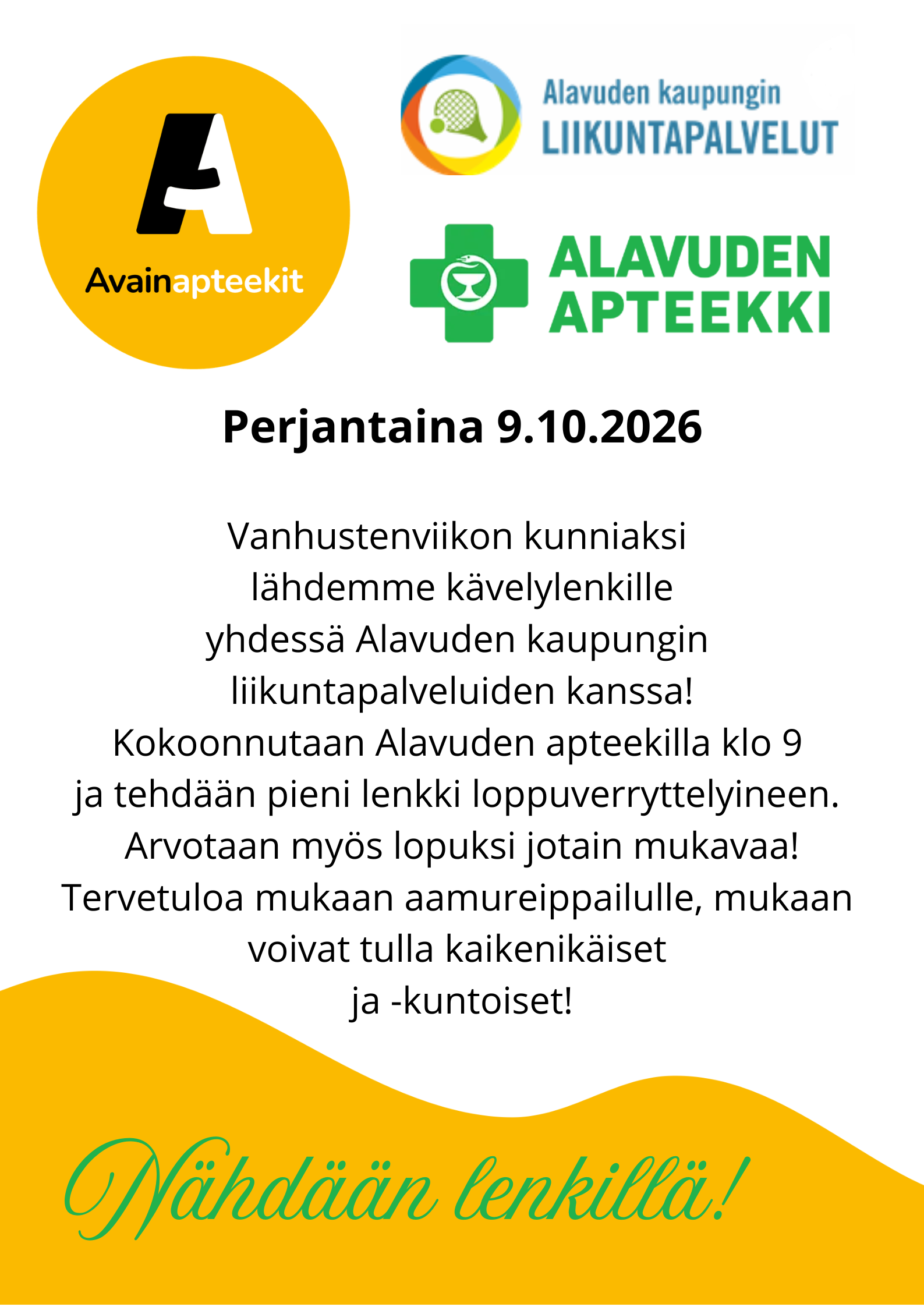 Vanhustenviikon perjantailenkki.